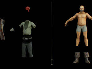 pirate boatswain 3D Model
