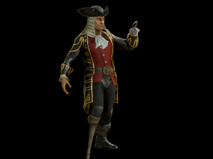 pirate captain 3D 모델