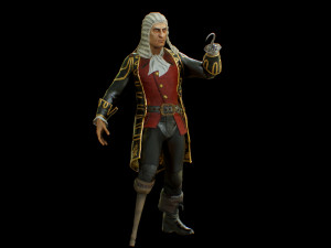 pirate captain 3D 모델