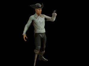 pirate captain 3D 모델