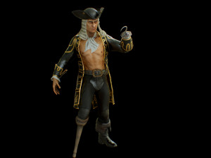pirate captain 3D 모델