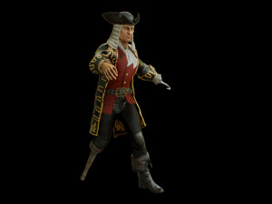 pirate captain 3D 모델