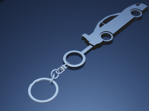 2000 Mustang Keyring-Keychain 3D print model Model do druku 3D