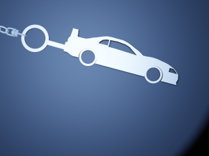 2000 Mustang Keyring-Keychain 3D print model Model do druku 3D