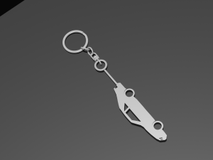 1986 Mustang Keyring-Keychain 3D print model 3D प्रिंट मॉडल