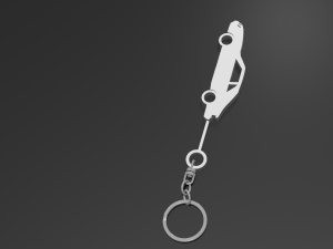1986 Mustang Keyring-Keychain 3D print model 3D प्रिंट मॉडल