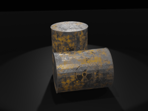 Radioactive Waste barrel Free low-poly 3D 模型