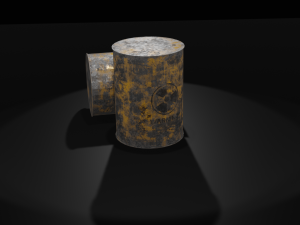 Radioactive Waste barrel Free low-poly 3D Model