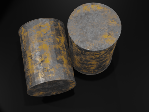 Radioactive Waste barrel Free low-poly 3D Model