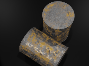 Radioactive Waste barrel Free low-poly 3D Model