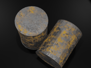 Radioactive Waste barrel Free low-poly 3D Model