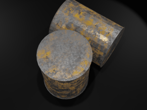 Radioactive Waste barrel Free low-poly 3D Model