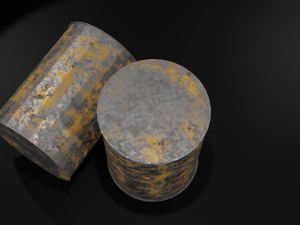 Radioactive Waste barrel Free low-poly 3D Model