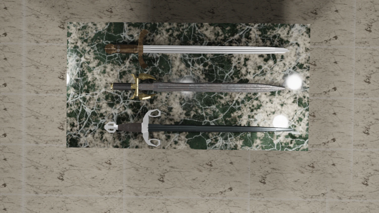 Sword Pack Low-poly 3D Model .c4d .max .obj .3ds .fbx .stl .blend