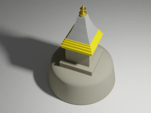 estupa budista Modelo 3D