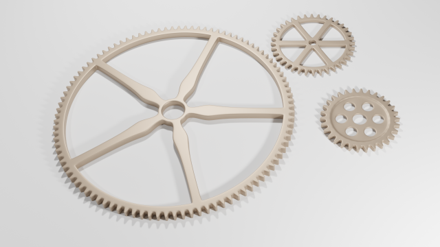 metalic gear steampunk 3D-Modell .c4d .max .obj .3ds .fbx .stl .blend 