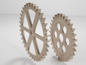 metalic gear steampunk 3D-Modell