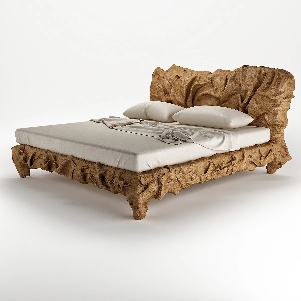 grinza bed 3D Model .c4d .max .obj .3ds .fbx .stl .blend 