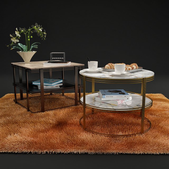 table basse 3D 模型 .c4d .max .obj .3ds .fbx .stl .blend 