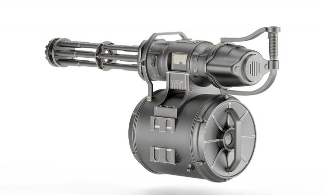 minigun Modello 3D .c4d .max .obj .3ds .fbx .stl .blend 