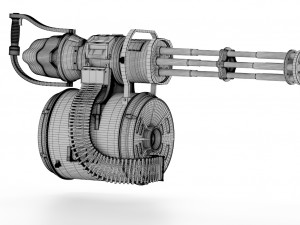 minigun Modello 3D