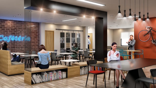 cafeteria 3D Model .c4d .max .obj .3ds .fbx .stl .blend 