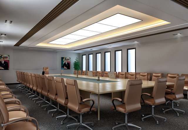 meeting room 3D Модель .c4d .max .obj .3ds .fbx .stl .blend 