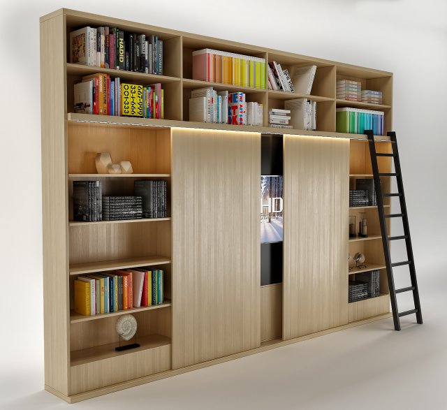library 3D Model .c4d .max .obj .3ds .fbx .stl .blend 