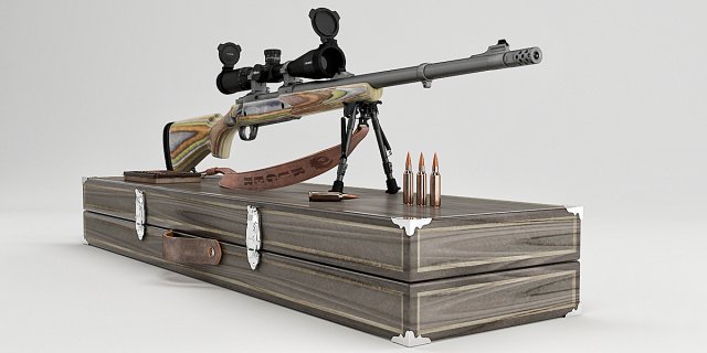 ruger guide Modelo 3D .c4d .max .obj .3ds .fbx .stl .blend 