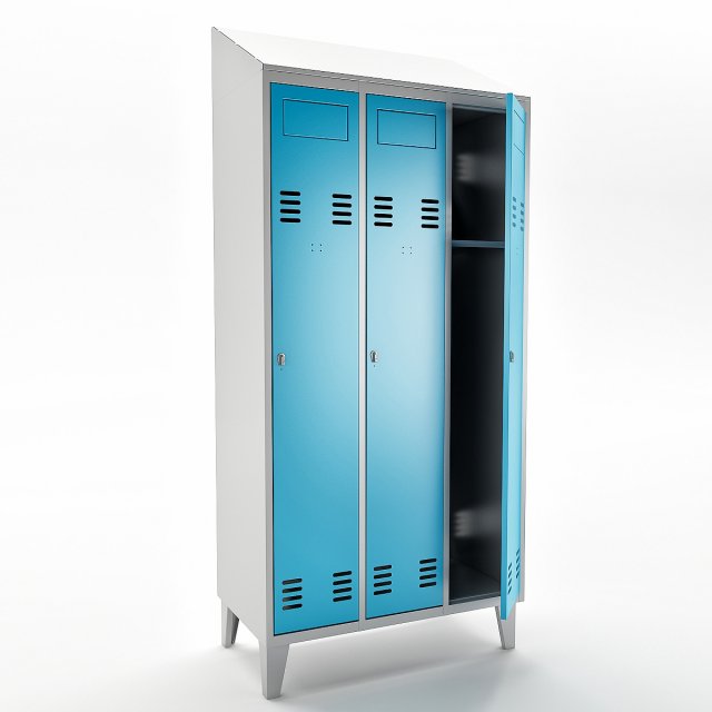 metal locker 3D 模型 .c4d .max .obj .3ds .fbx .stl .blend 