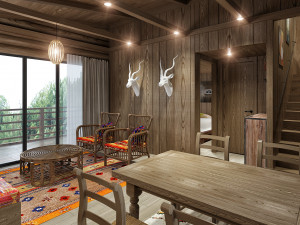 bungalow interior design 3D Модель