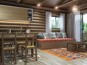 bungalow interior design 3D मॉडल