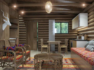 bungalow interior design 3D Model