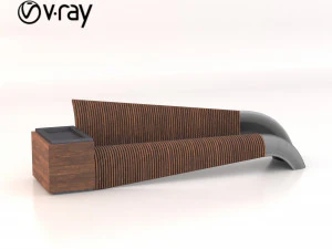 og - ławka Model 3D