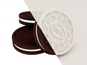 Oreo biscuit Model 3D