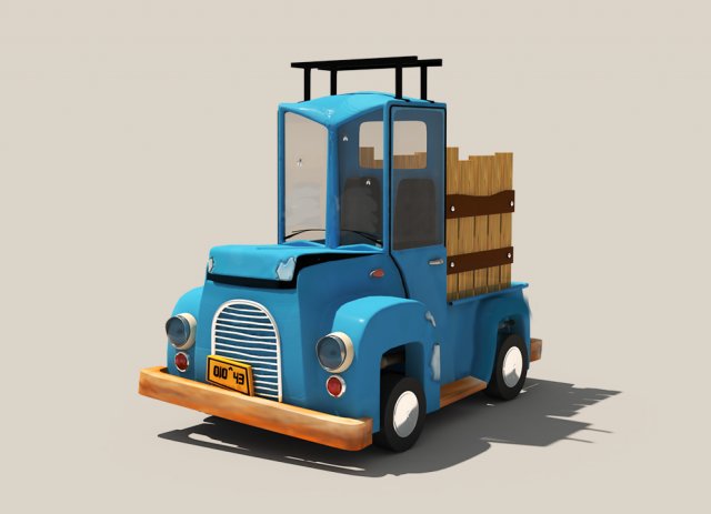 car cartoon 3D Model .c4d .max .obj .3ds .fbx .stl .blend