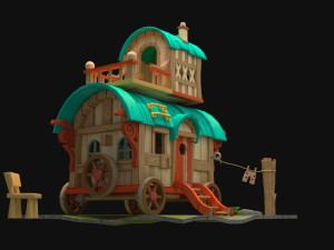 wagon Model 3D
