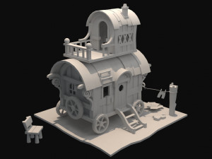 wagon Model 3D