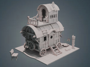 wagon Model 3D