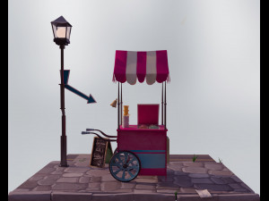 ice cream cart 3D Модель