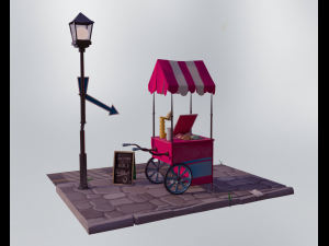 ice cream cart 3D Модель