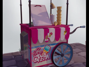 ice cream cart 3D Model
