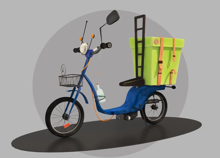 motorbike 3D Model .c4d .max .obj .3ds .fbx .stl .blend 