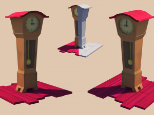 Pendulum clock 3D Model
