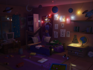 child bedroom cartoon 3D मॉडल