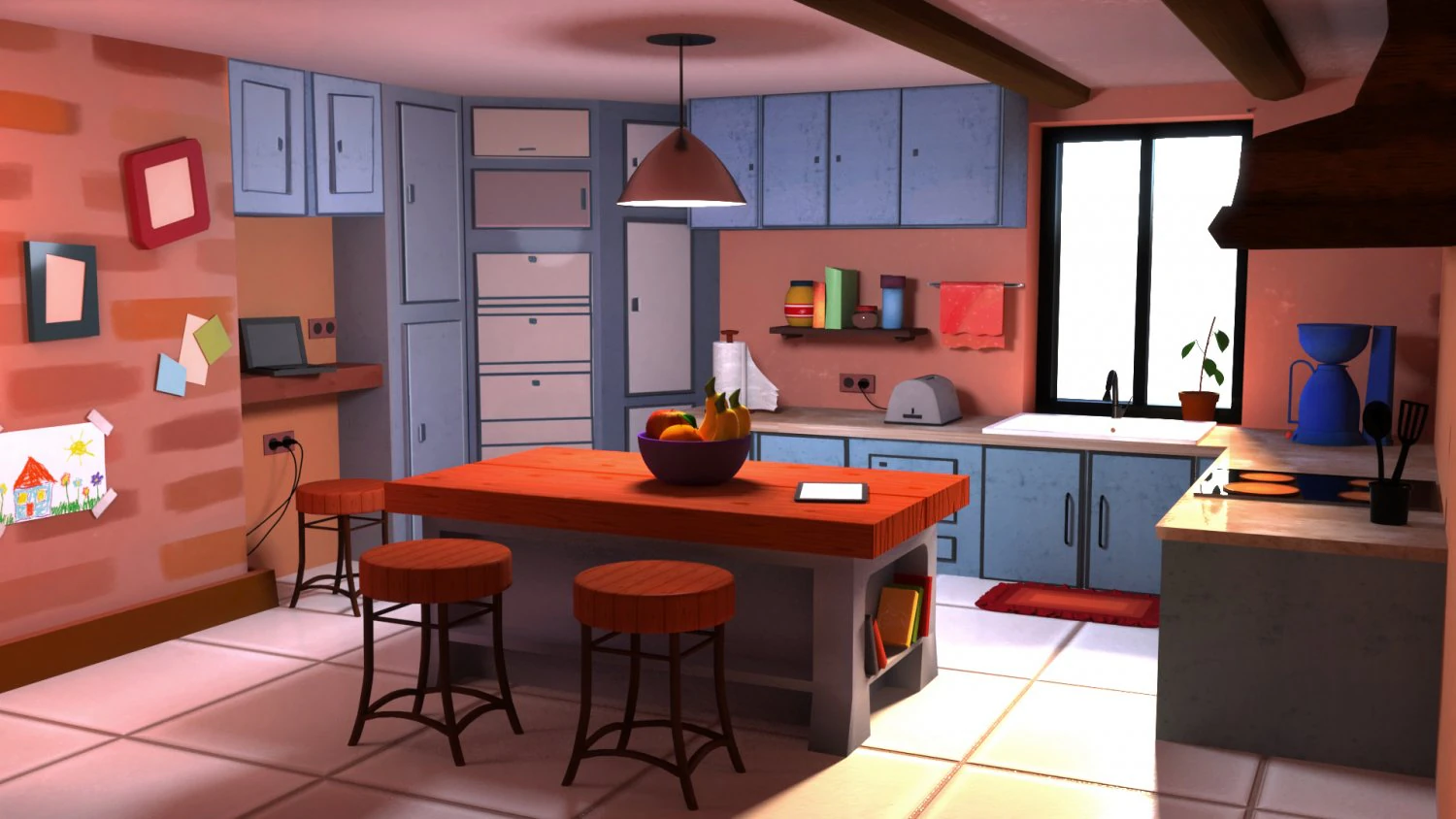 kitchen-cartoon 3D Model .c4d .max .obj .3ds .fbx .stl .blend 