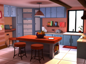 kitchen-cartoon Modèle 3D