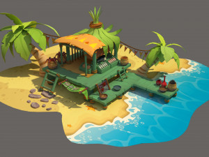 fish market sea 3D Model