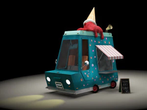ice cream car 3D Model