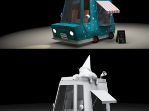 ice cream car 3D Model